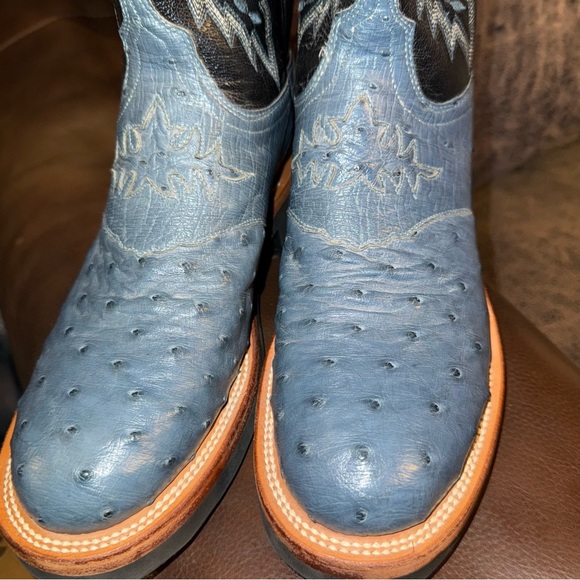 Lucchese Black and Blue Women's Cowboy Boots - Picture 5 of 6